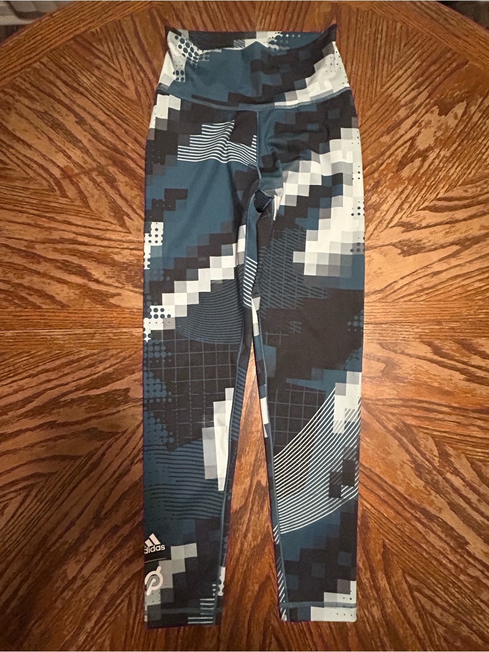 Adidas x Peloton Digi Motion Believe This 7/8 Tights - Teal/Black - Size S
